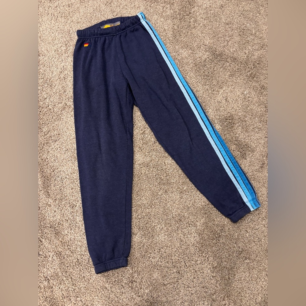 Aviator Nation 5 Stripe Sweatpants in Navy Size XS can fit a small